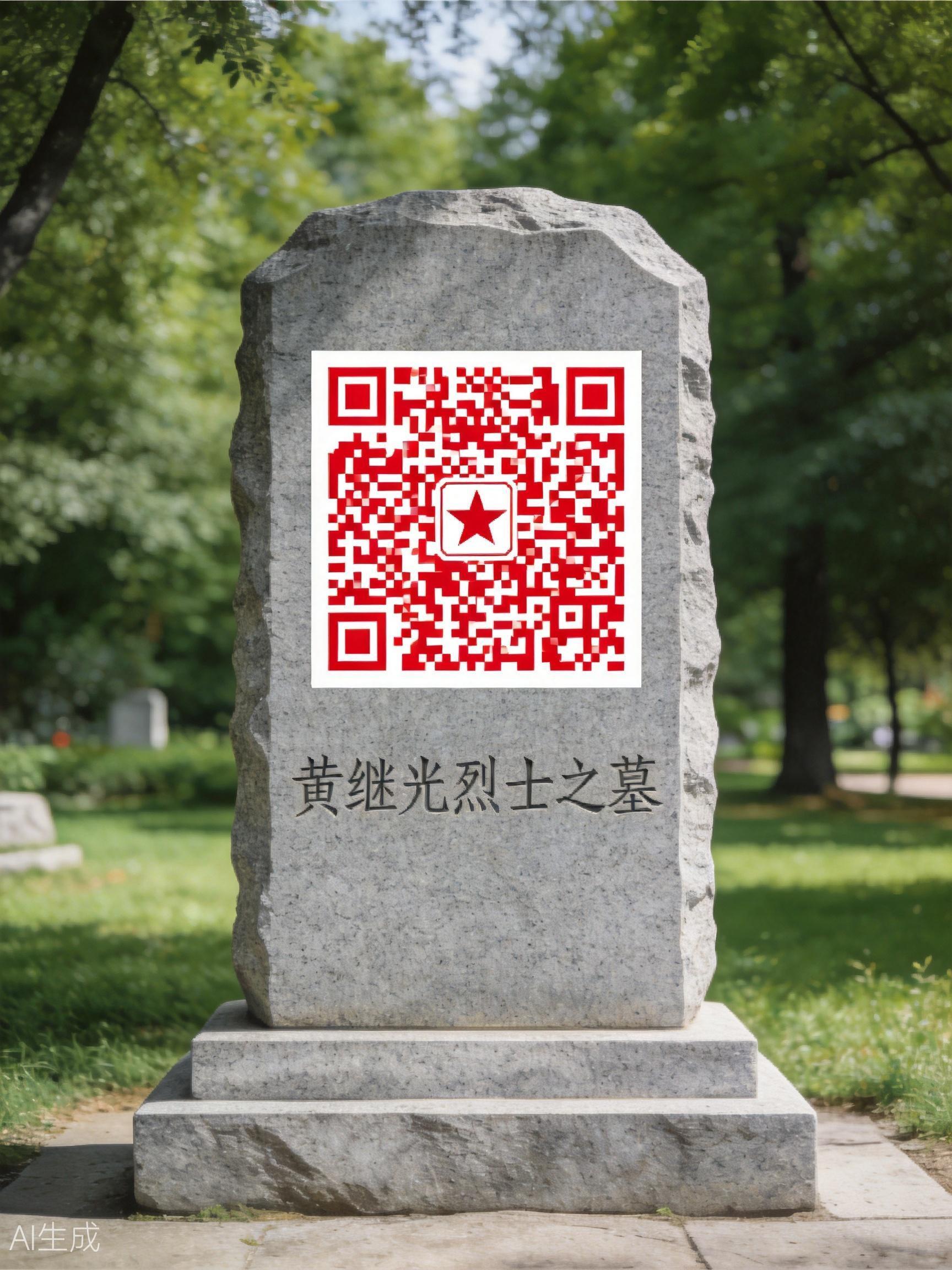 黄继光烈士墓碑二维码